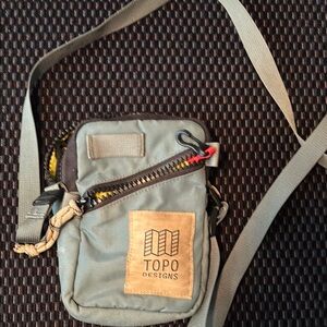 Topo Designs Olive Belt Bag with Black Accents